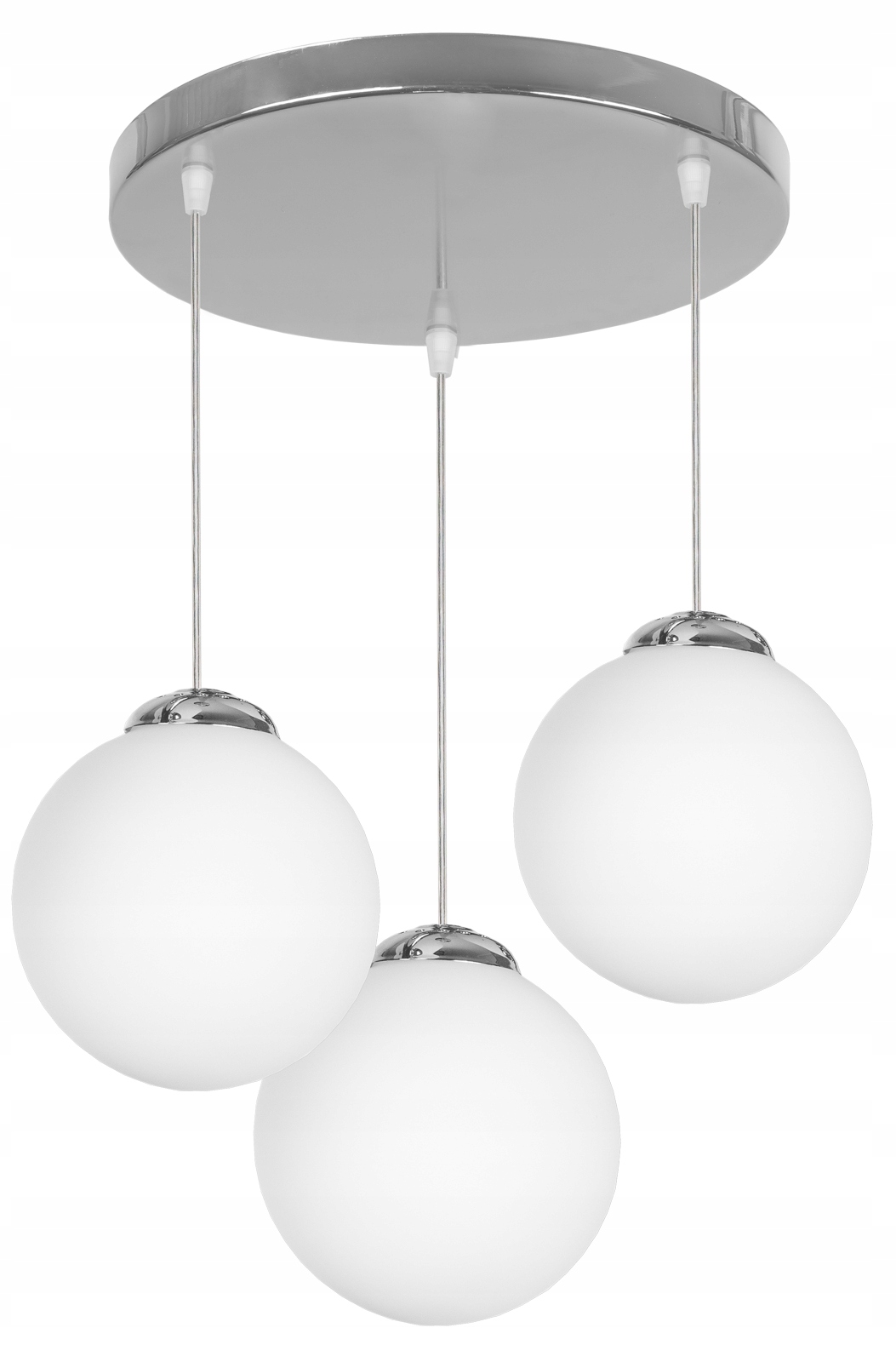 LAMPA WISZĄCA SUFITOWA PLAFON ŻYRANDOL NOWOCZESNA CHROM BIAŁE KULE LOFT LED Kod producenta PL/CH/3/SZ