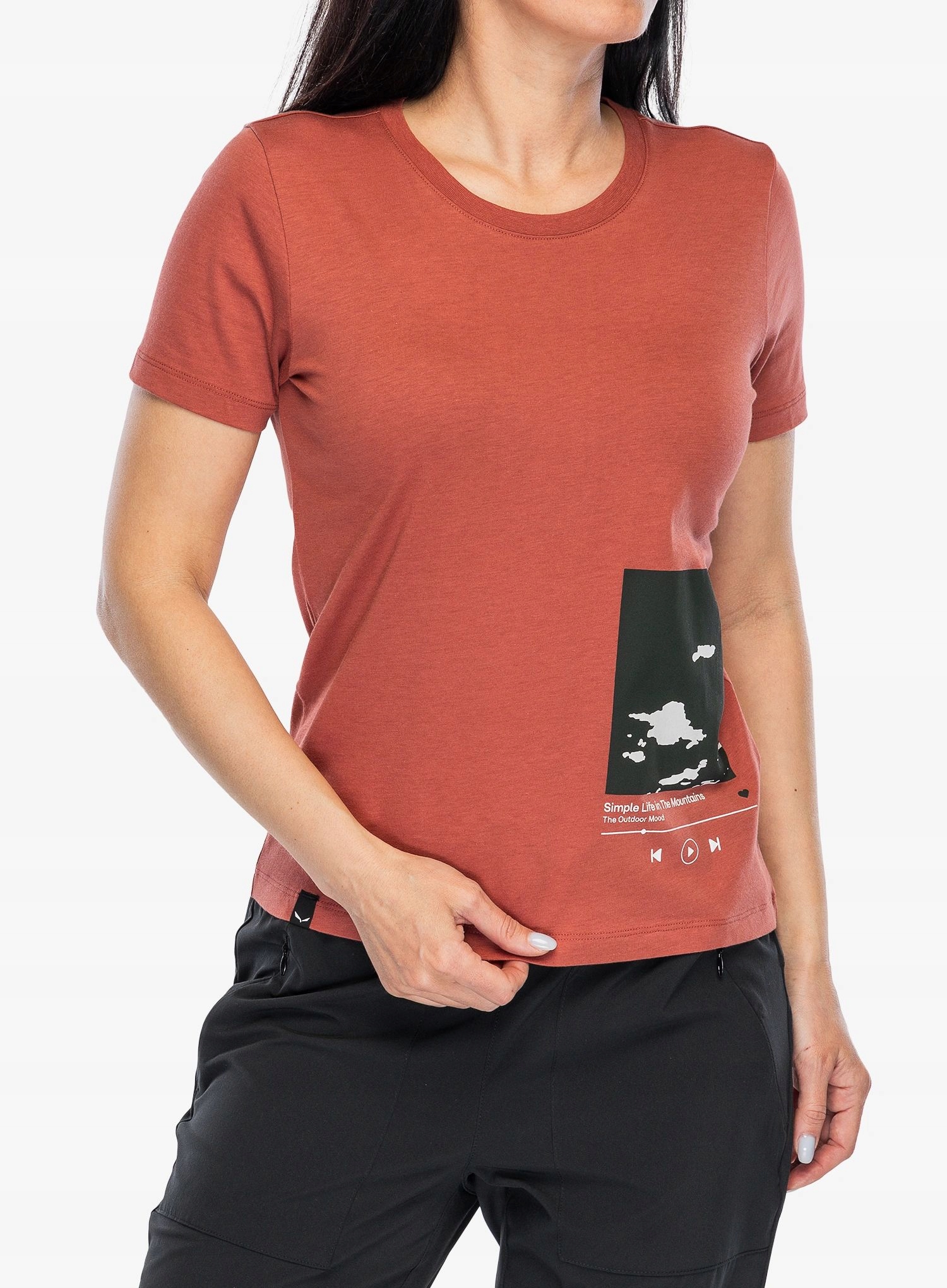 Dámské tričko Salewa Eagle Cover T-Shirt etruscan red 34 (xs)