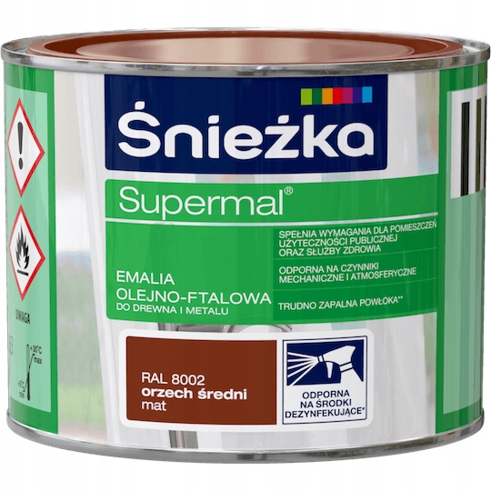 ŚNIEŻKA OLEJNO-FTALOWA ŚREDNI ORZECH MAT 0,2L