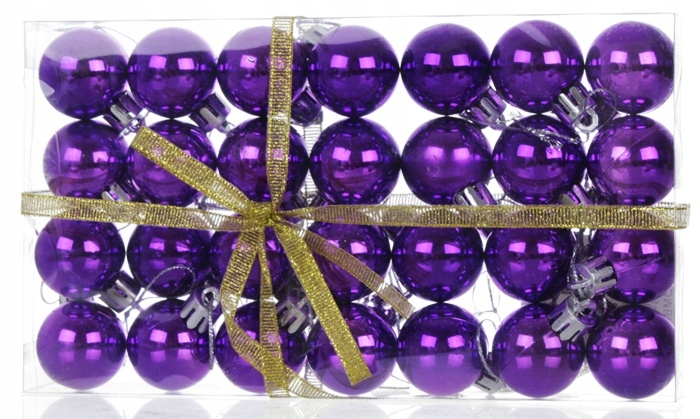 

Purpurowe bombki na choinkę Mocny kolor Pudełko