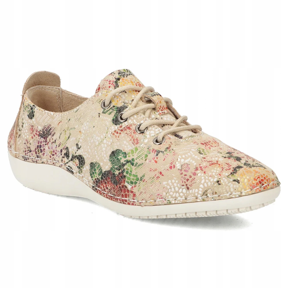 Buty damskie półbuty skórzane płaskie Filippo lekkie wiązane r.38