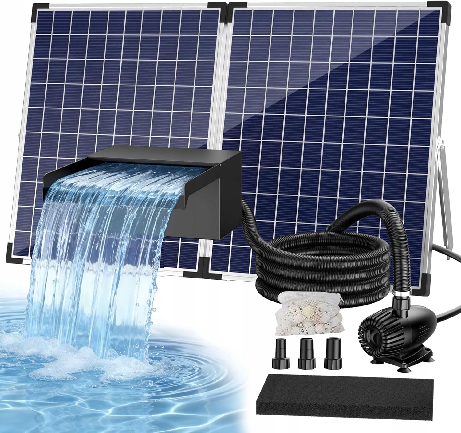 Fontanna solarna do ogrodu Biling 20 cm z pompą 2100 l/h M3316