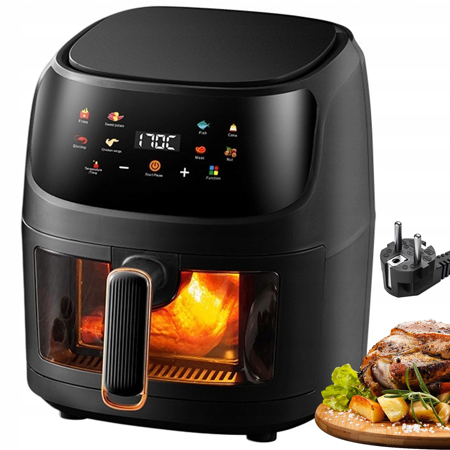 Frytkownica Beztłuszczowa Air Fryer Frytownica Duża 8L 2400W Duża Misa XL