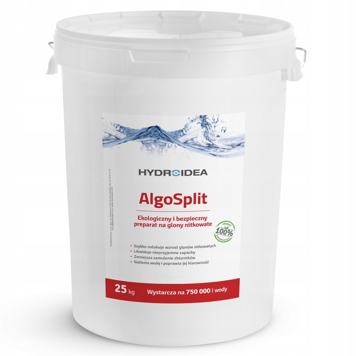Hydroidea Algosplit 25KG Eliminuje Glony Nitkowate Oczko Staw
