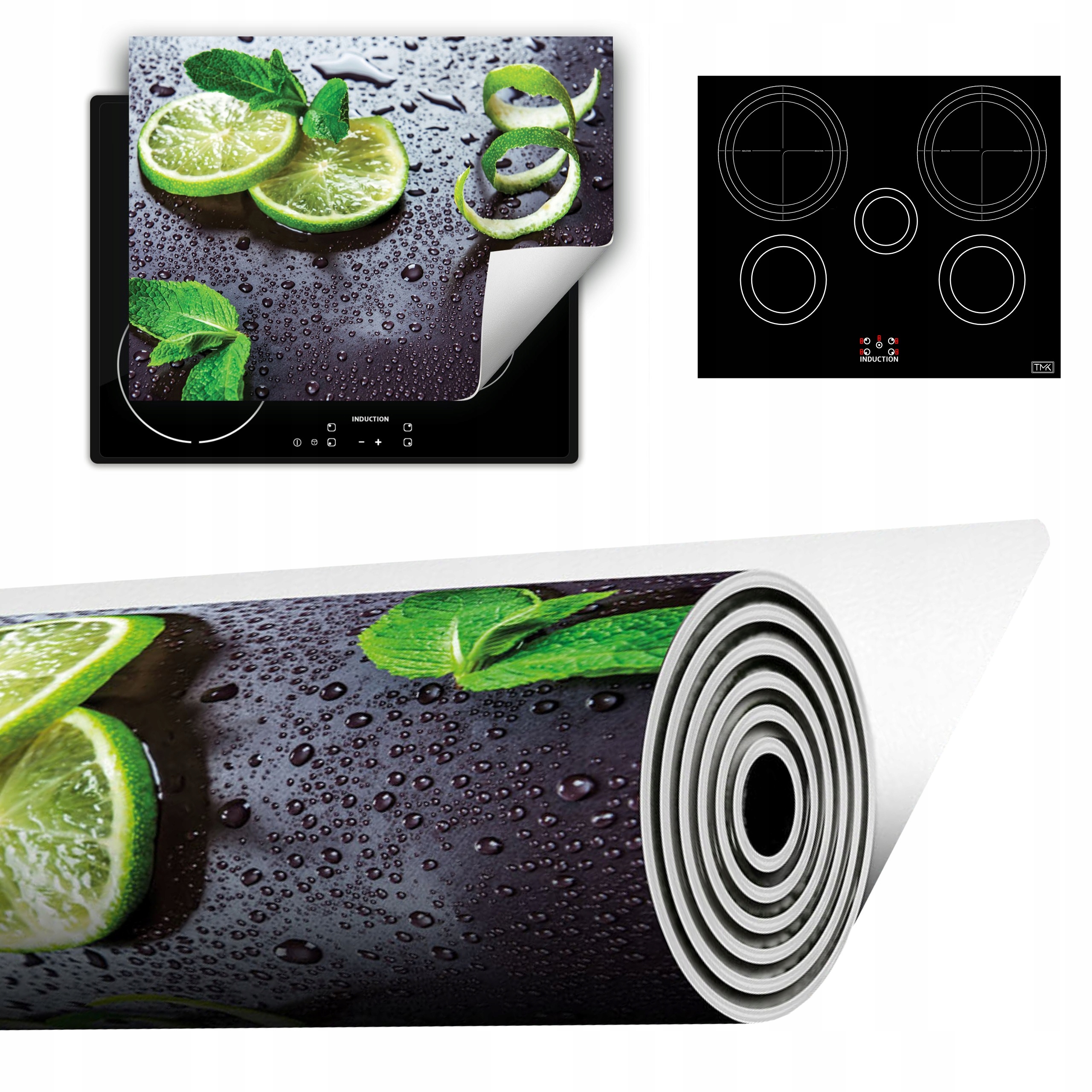 Vinylová Podložka Do Kuchyně Více Místa 70x52 zelená limetka