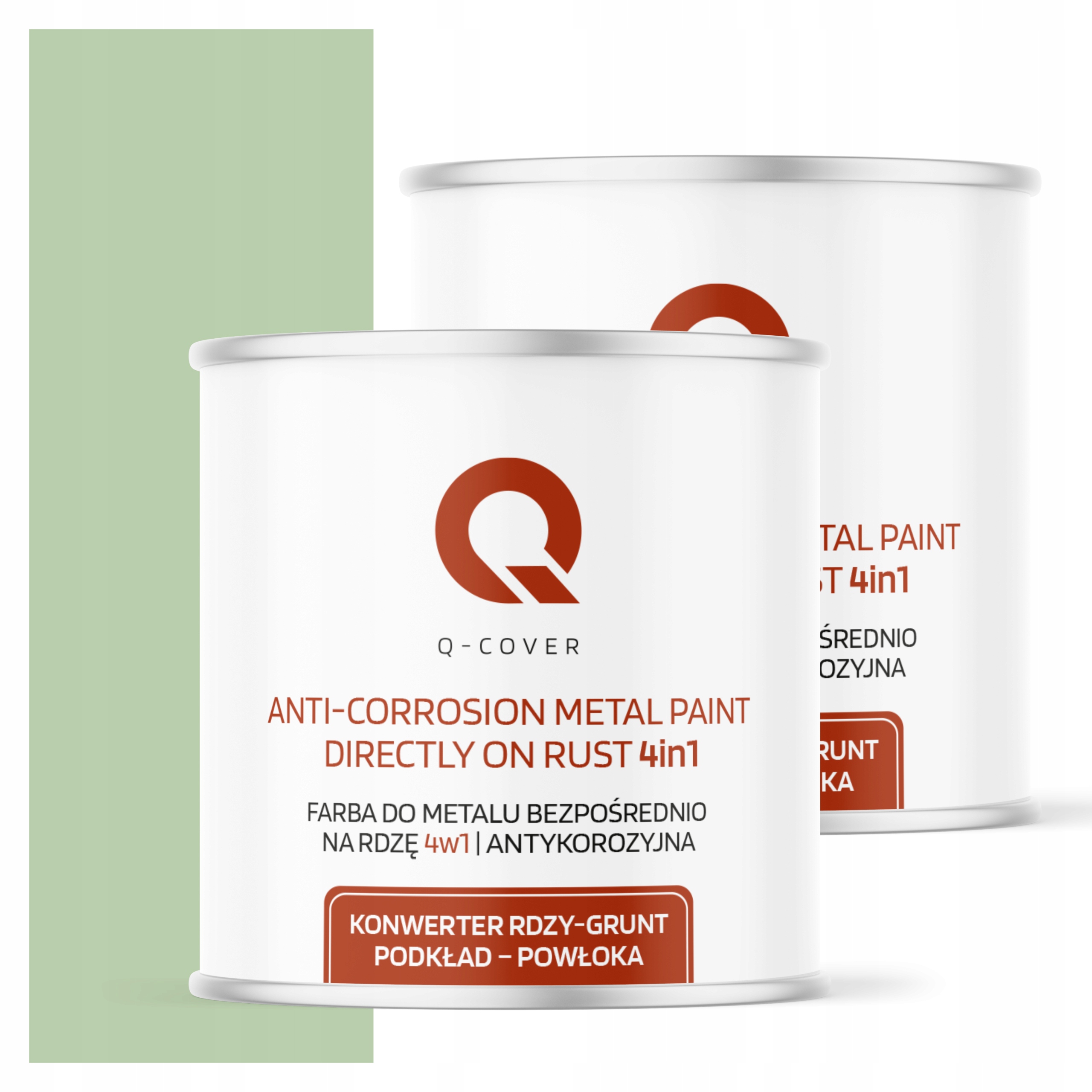 Farba Priamo na hrdzu Pozinkovaná hliníková oceľ 2,5L 4v1 Lesk zelená pastelová