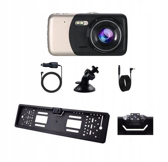 REJESTRATOR JAZDY SLIM KAMERA tyl w RAMCE 16GB Screen diagonal 4