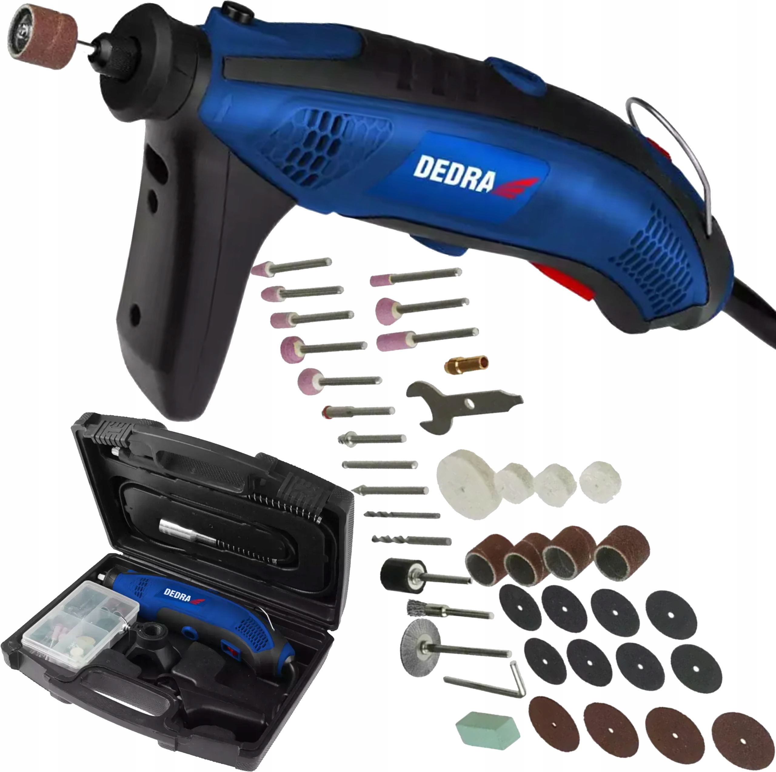 Přímá minibruska Dedra DED7946Z1 170W pružný váleček sada