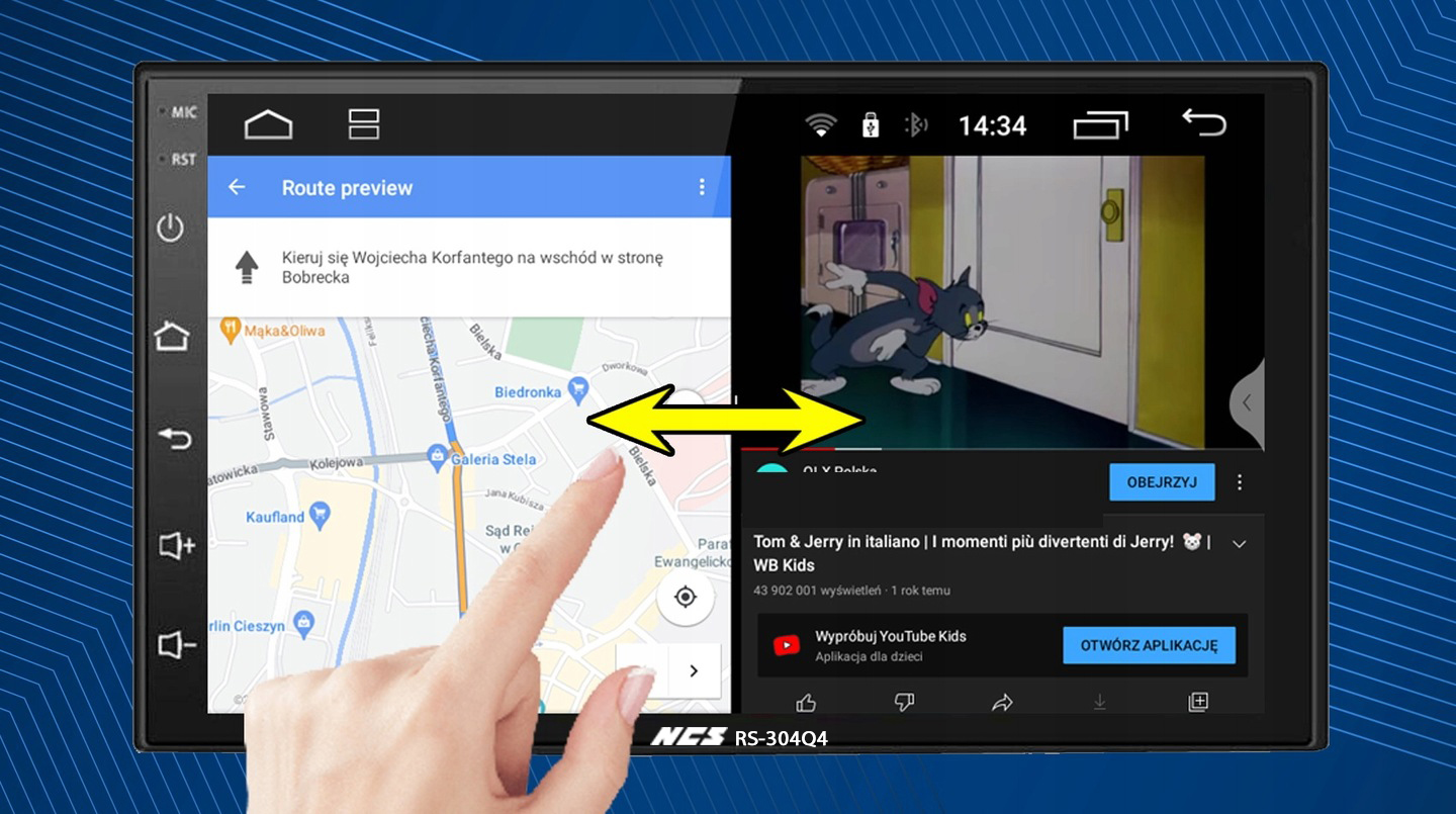 RADIO SAMOCHODOWE NAWIGACJA 2 DIN ANDROID USB 4GB Marka NCS