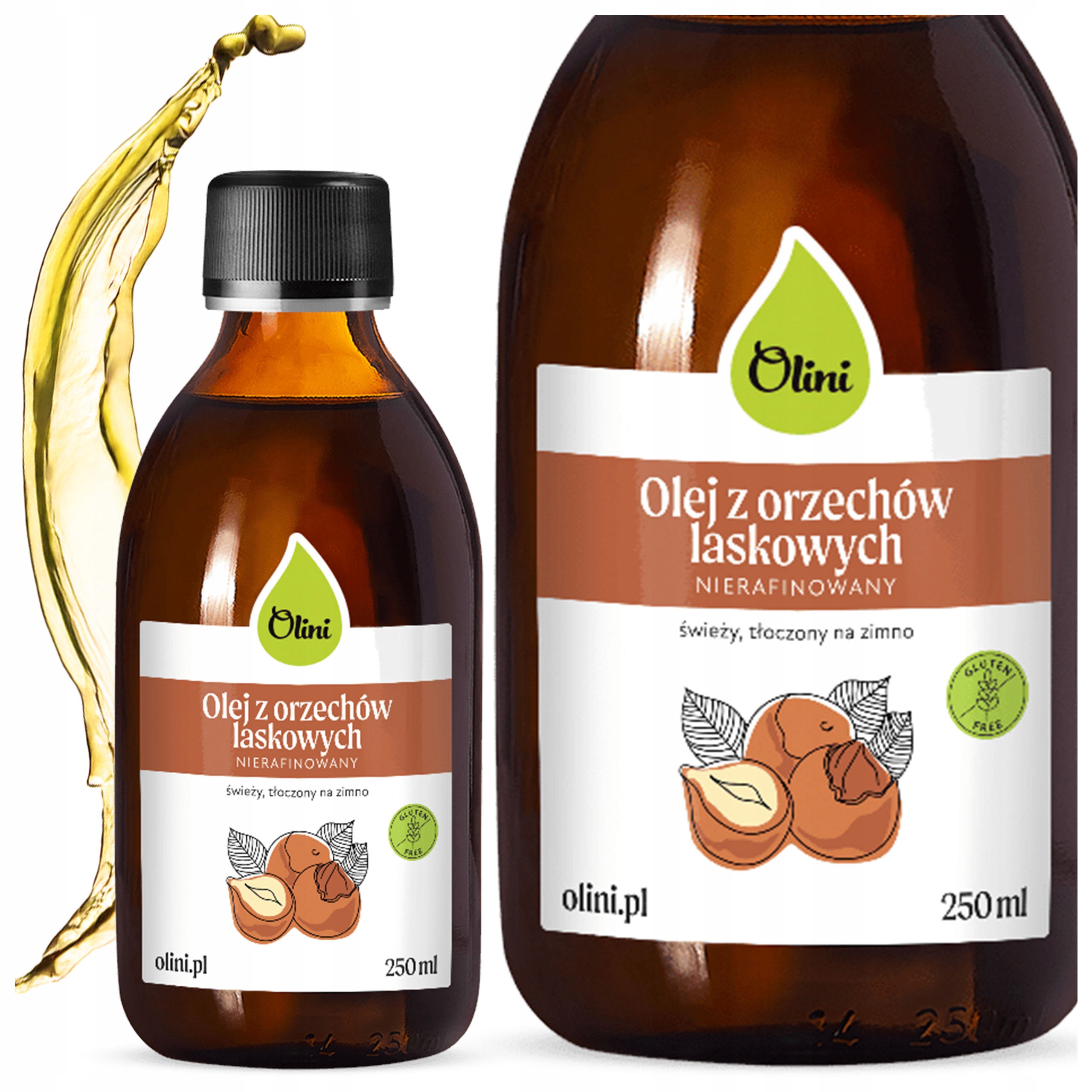 Levně Olej z lískových ořechů 250 ml Olini čerstvý