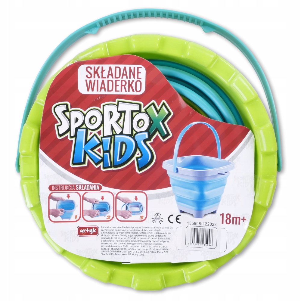 SKŁADANE WIADERKO ZAMEK DO PIASKU NA PLAŻĘ SILIKONOWE Rodzaj wiaderko