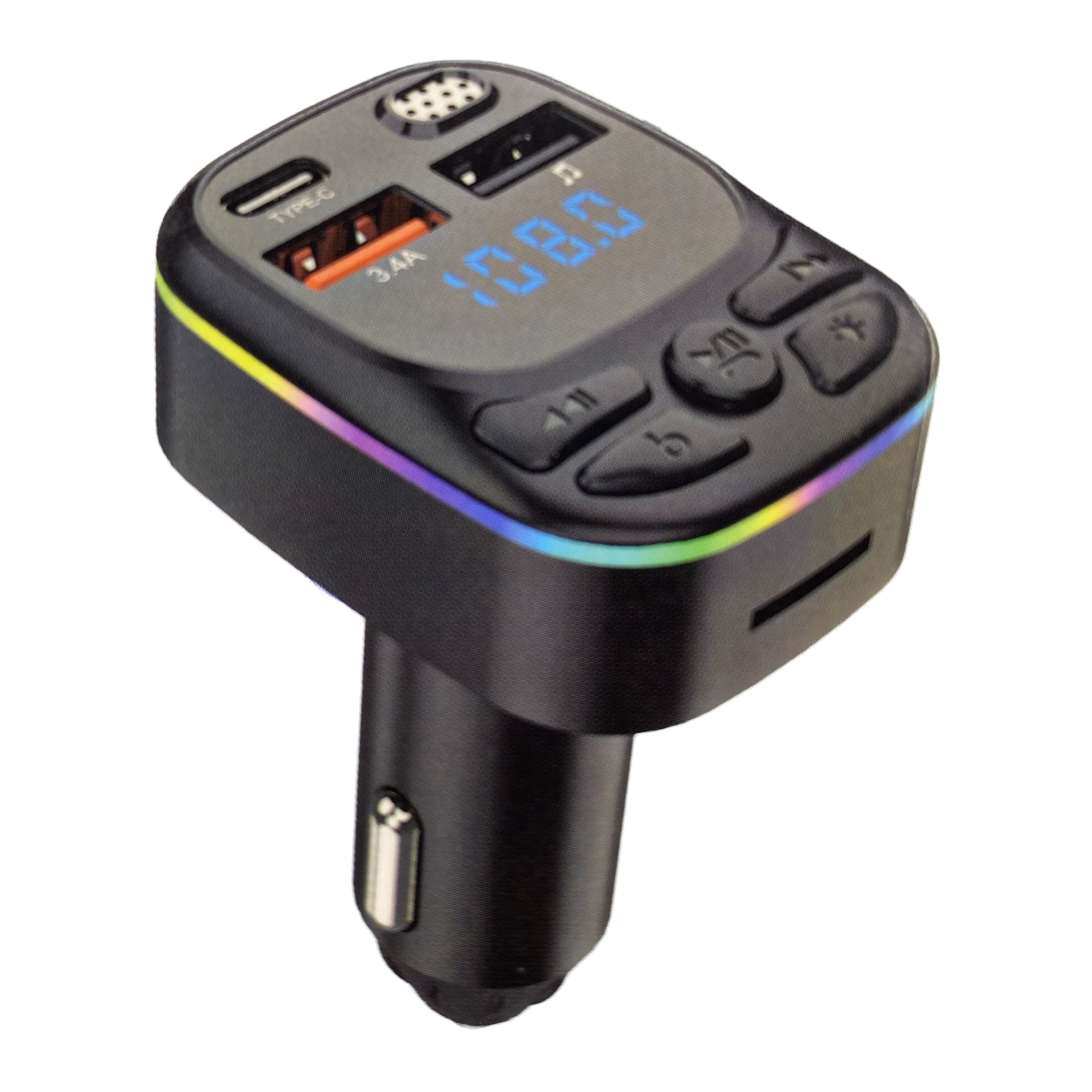 Transmiter samochodowy Rock Transmiter FM bluetooth ładowarka MP3