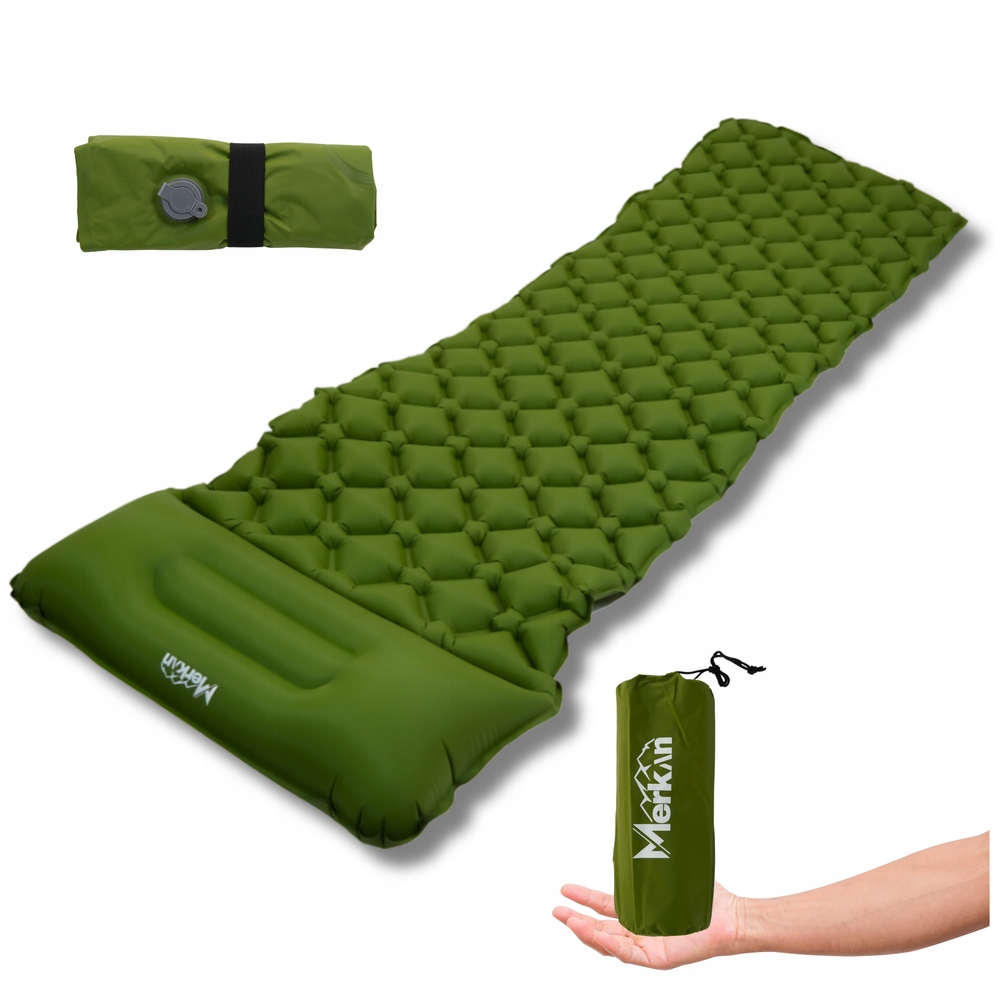 Materac Turystyczny Dmuchany Łóżko Do Spania Jednoosobowy Mata 190x58 cm