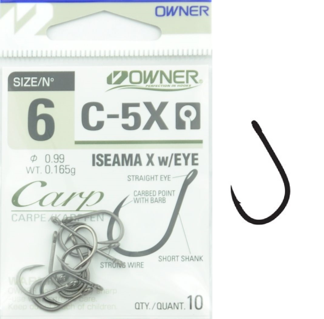 Nr 6 Haczyki Owner C-5X Iseama X Karpiowe Kute Wzmocnione