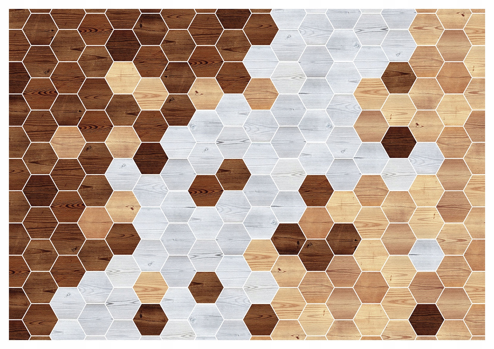 Fototapeta Šesťuholníky Drevo Abstrakcia Loft vinylová 416x254 lepidlo