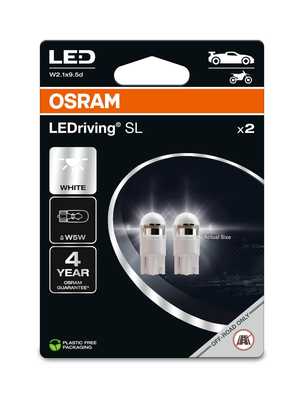 Żarówki Osram LEDriving Sl 6000K 2825DWP-2BL Eko zamiennik Led W5W
