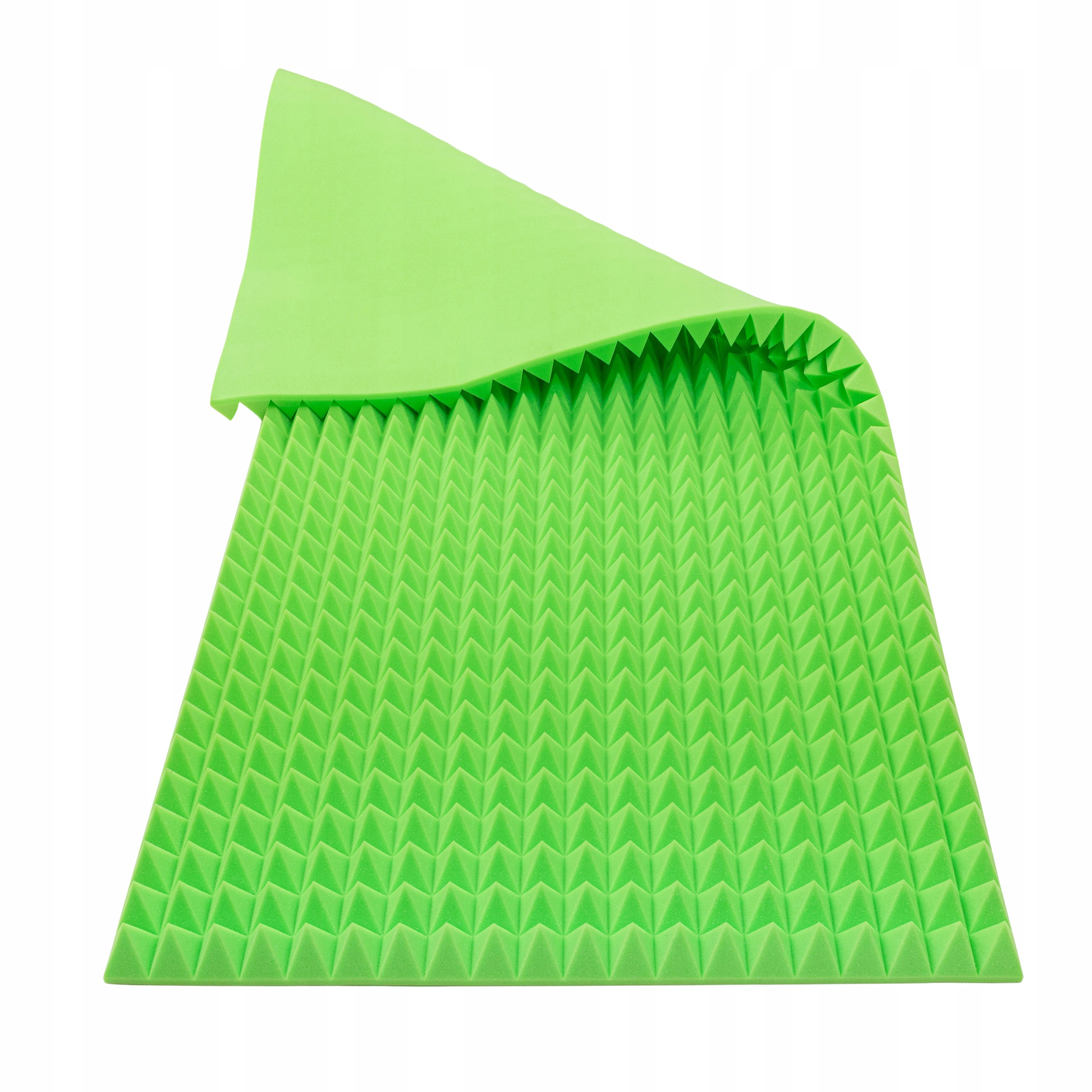 Akustická světle zelená pěna s pyramidovým povrchem boj s dozvukem 2 m2