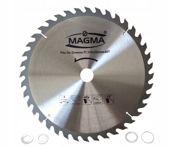 

Tarcza piła widiowa do drewna 315x32 40T Magma