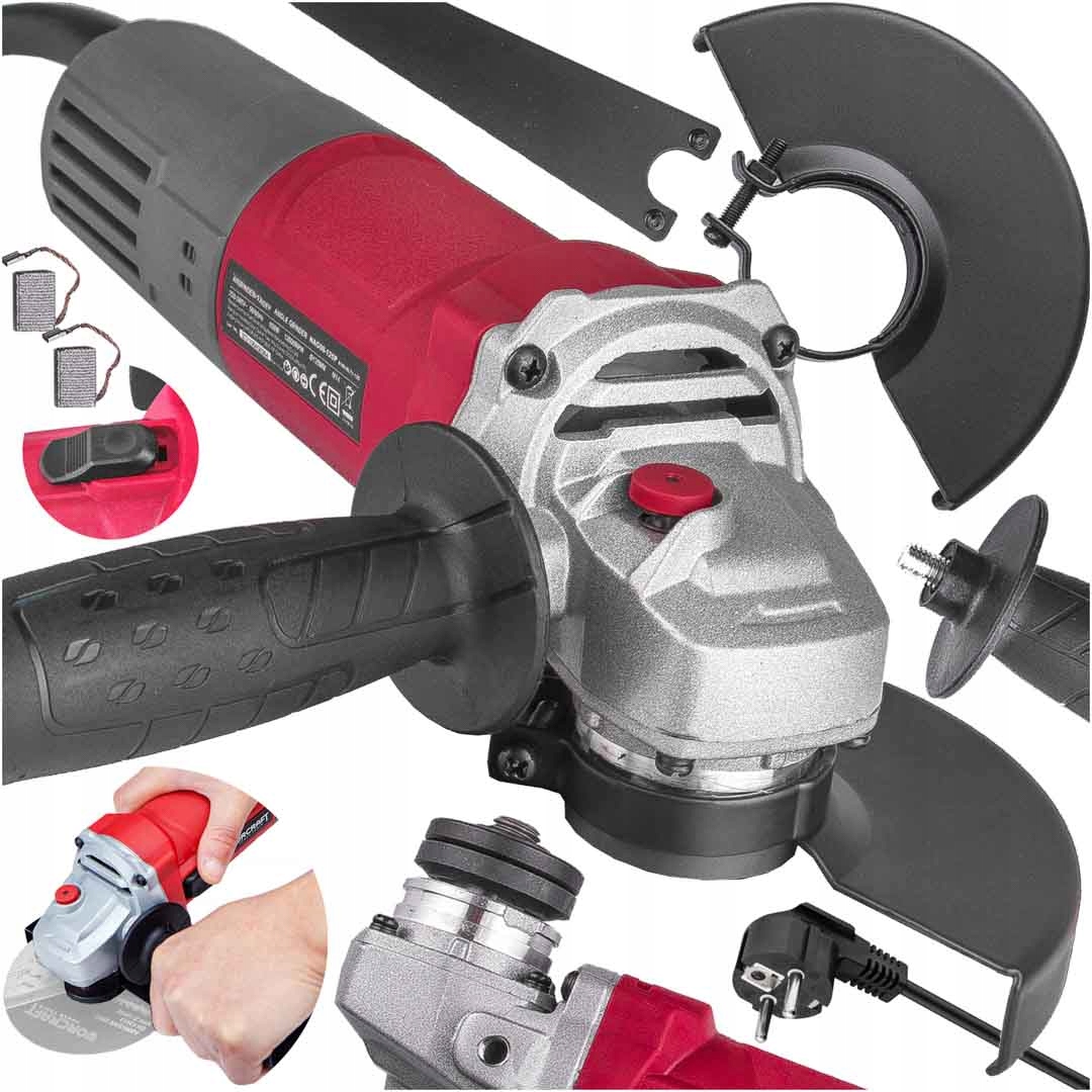 Mocna Szlifierka kątowa Worcraft Kątówka Regulacja obrotów dla Taty