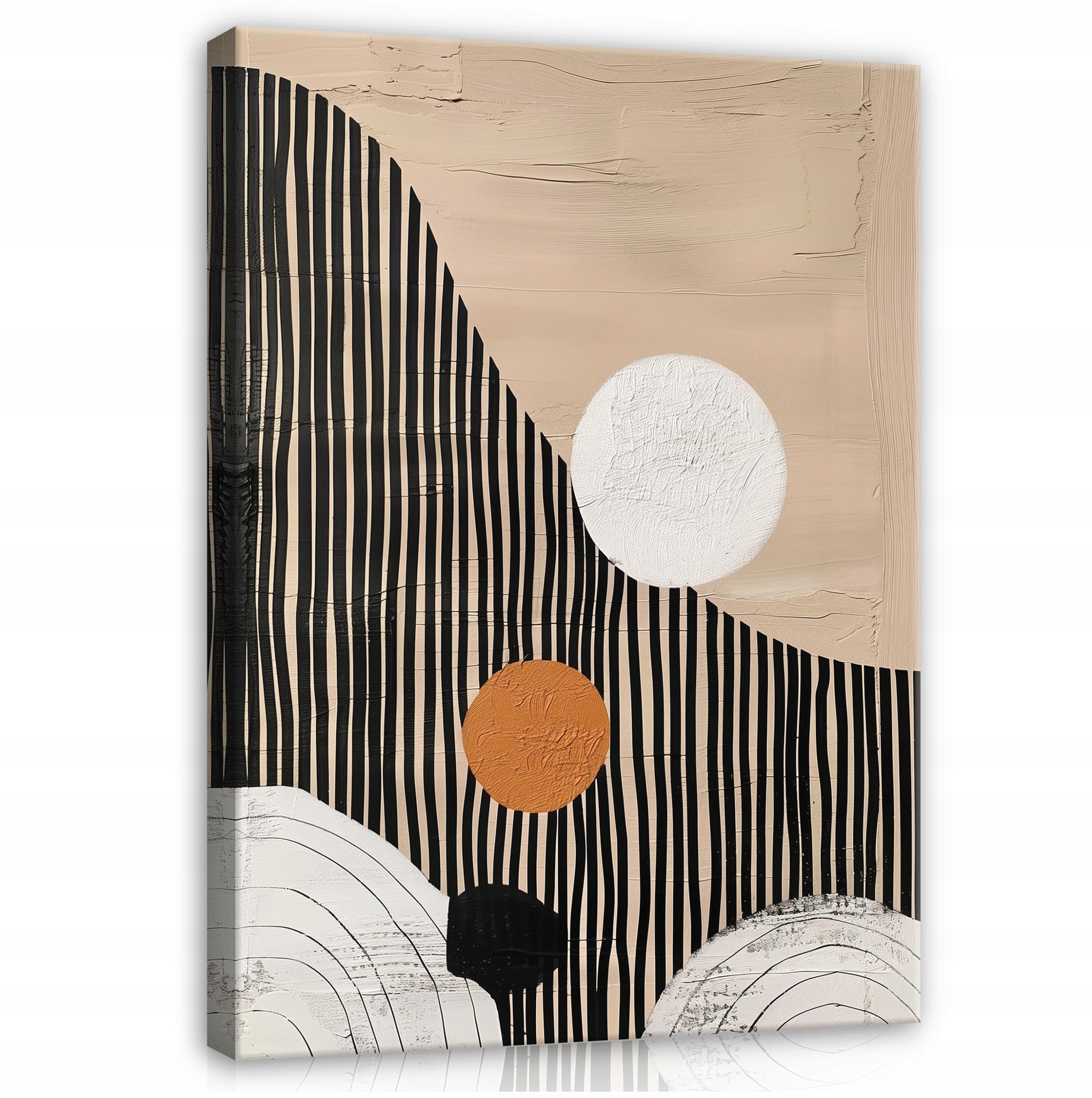 Obraz Boho Abstrakce Hnědý Na Plátně Stěna Do Ložnice Obývacího Pokoje 120x80