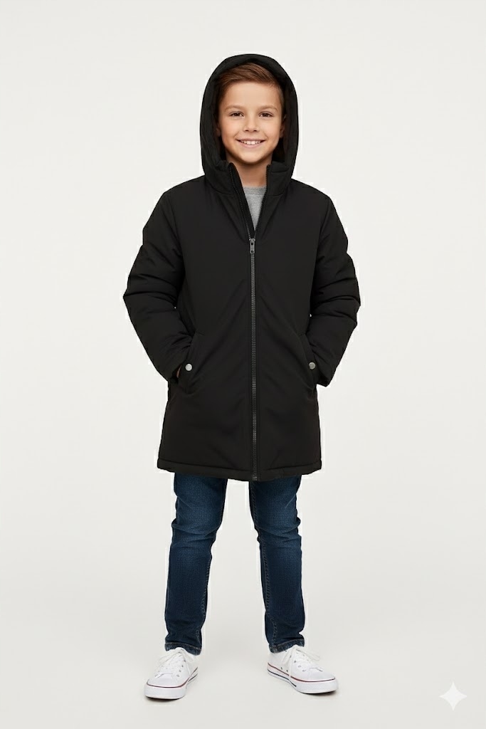 Jackjones Zimowa Kurtka Parka Z Kapturem Czarna 152 J9A