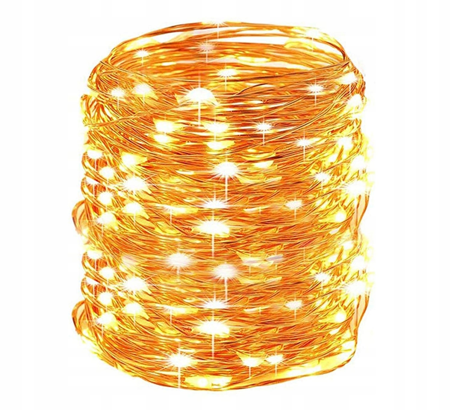 LAMPKI NA DRUCIKU Mikro 100LED Ciepłe Baterie