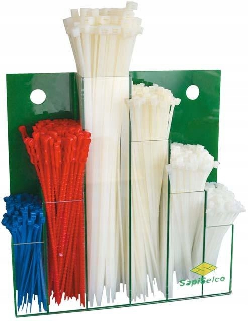 Sada vazaci pasky na kabely, nylon, nastenny displej, 600ks. SapiSelco