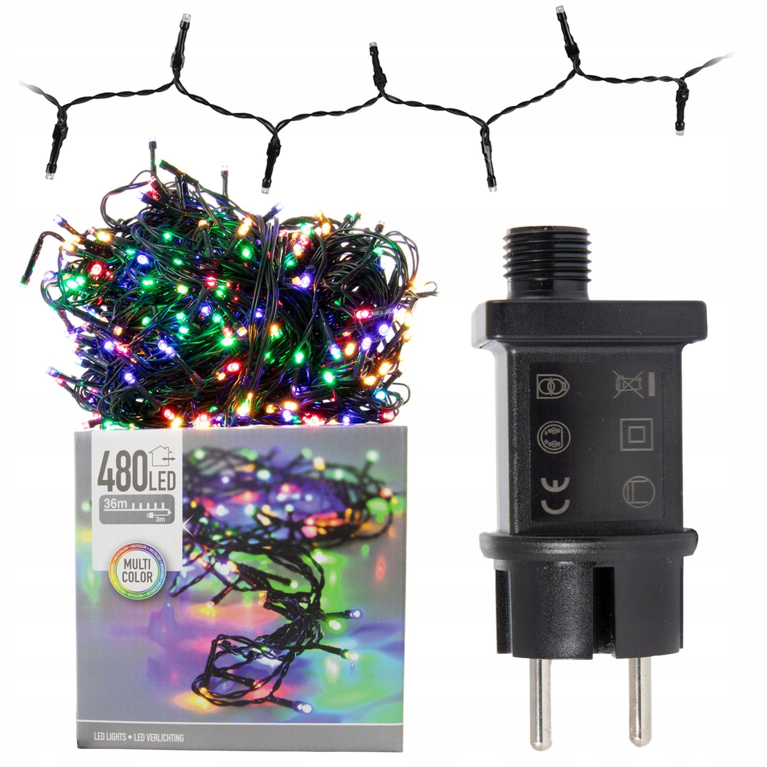 Гирлянды Елочные 480 LED Многоцветные Зов/36м Внутр