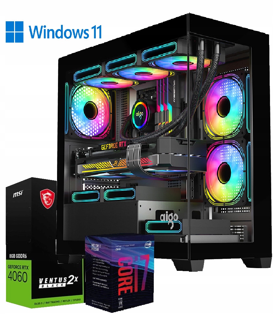 Komputer GAMINGOWY - I7 8700 RTX 4060 8GB, 32GB DDR4, 1TB