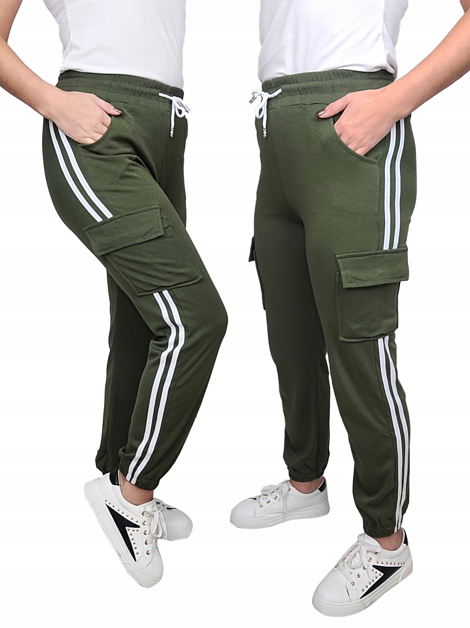 

Cargo damskie spodnie bojówki dresy joggery L/XL