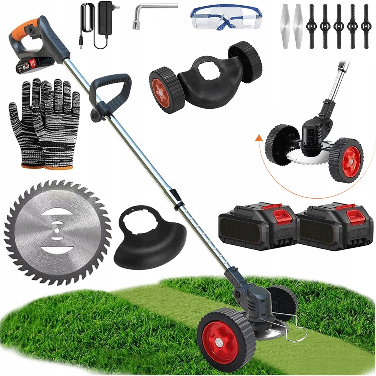 Motor 800 W, Bezdrátová Elektrická Sekačka Na Plevel A Keře