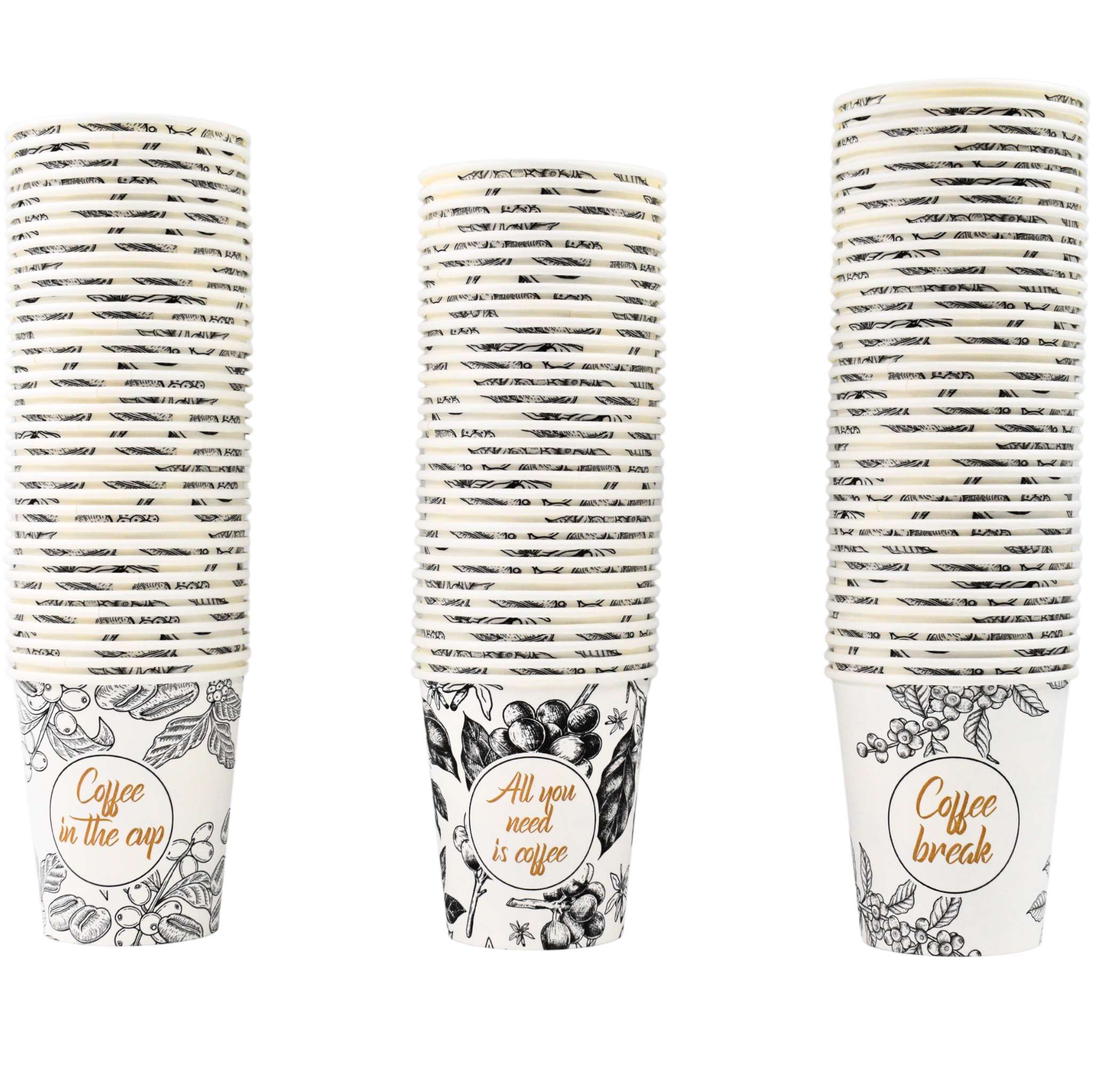 KUBKI PAPIEROWE DO KAWY BIAŁE ALL YOU NEED 400ML 50 sztuk