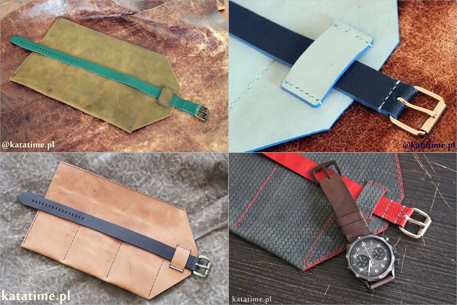 ETUI podróżne na 2 zegarki roller bag - skóra szyte ręcznie SUPER PREZENT Stan opakowania oryginalne