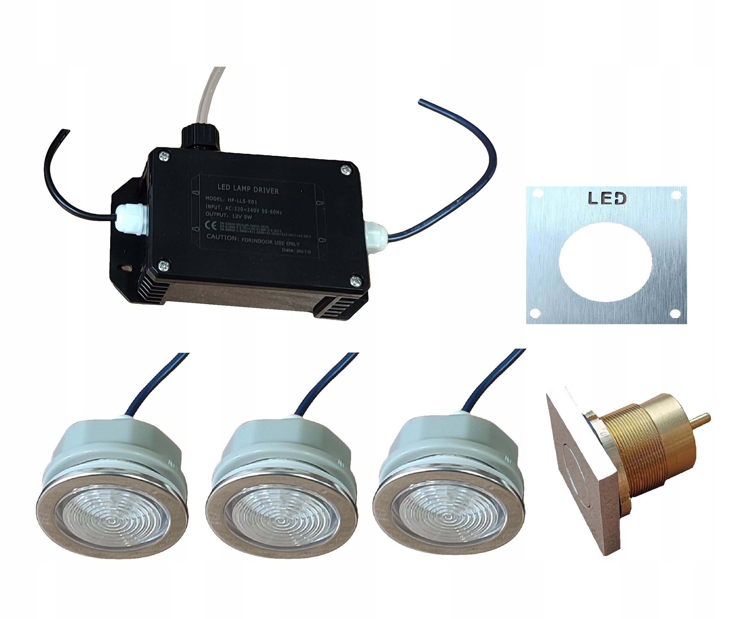 Podvodní osvětlení pro vířivku do vany, vícebarevné, 3 velké lampy Spa