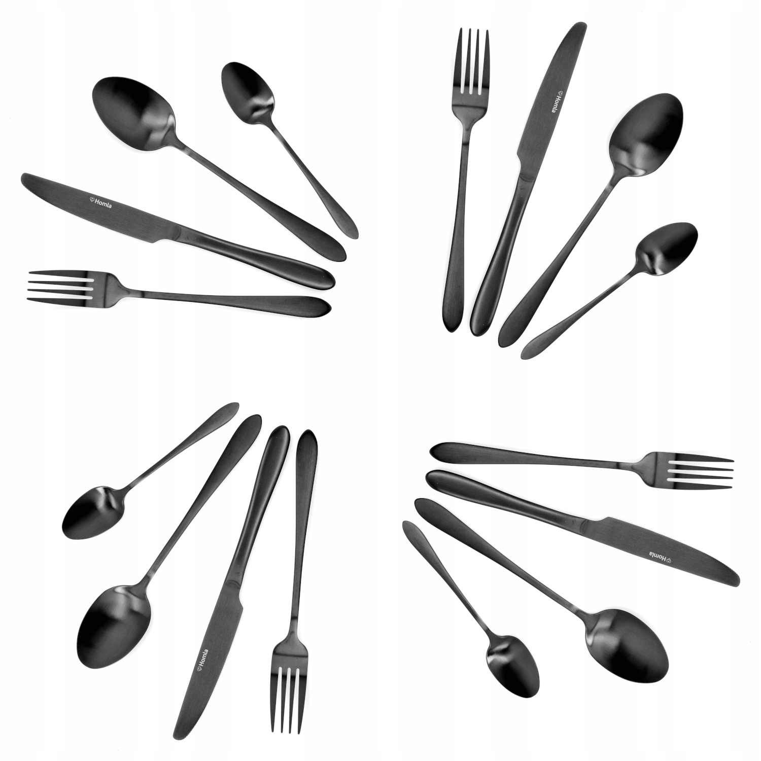 

Sztućce Komplet 4 os czarny mat Abele 16el Homla