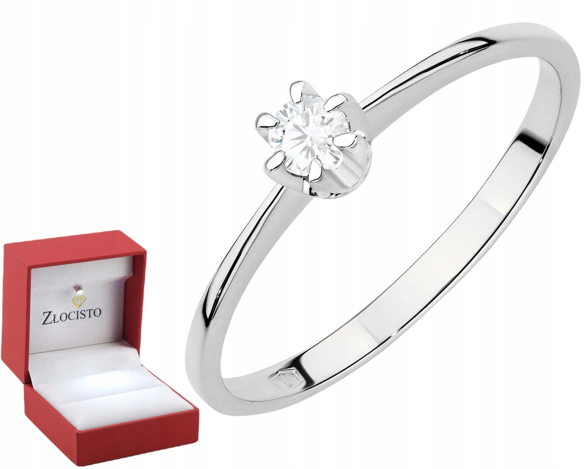 Minimalistický Prstýnek S Diamantem Lab Zlato 14K Drť 585