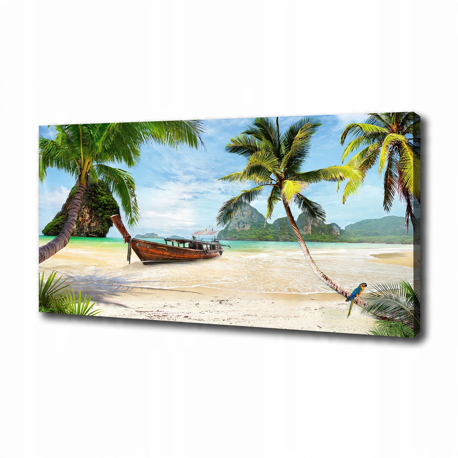 

Foto obraz na płótnie Palmy na plaży 100x50 cm
