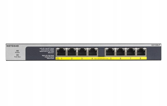 Prepínač Netgear GS108LP-100EUS