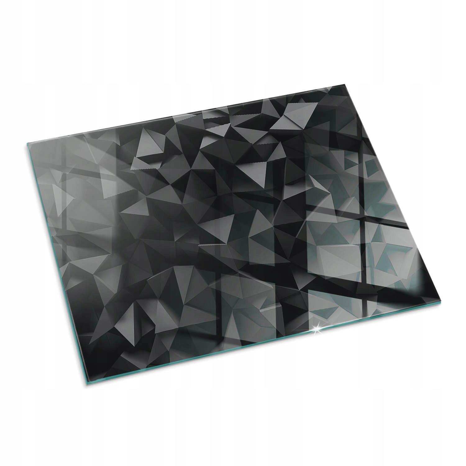 Termoizolační skleněná deska s potiskem s potiskem Geometrie 3D 80x60