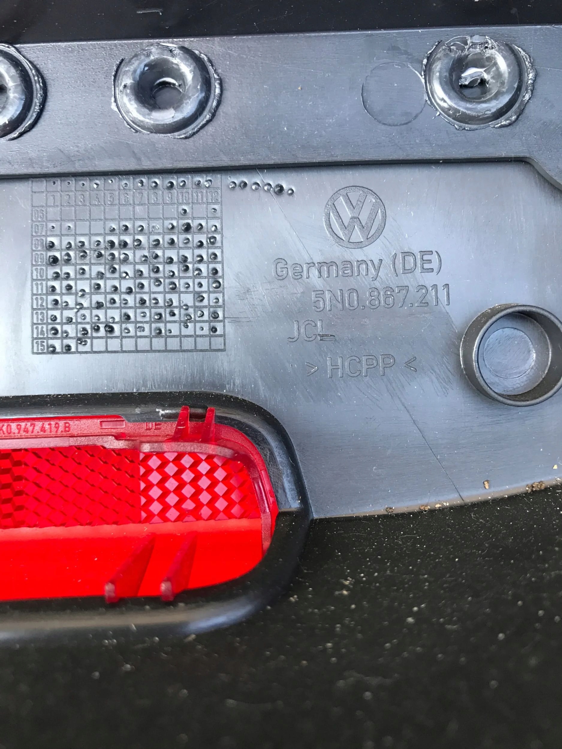 side upholstery left rear part TIGUAN LIFT 5N EU 0125