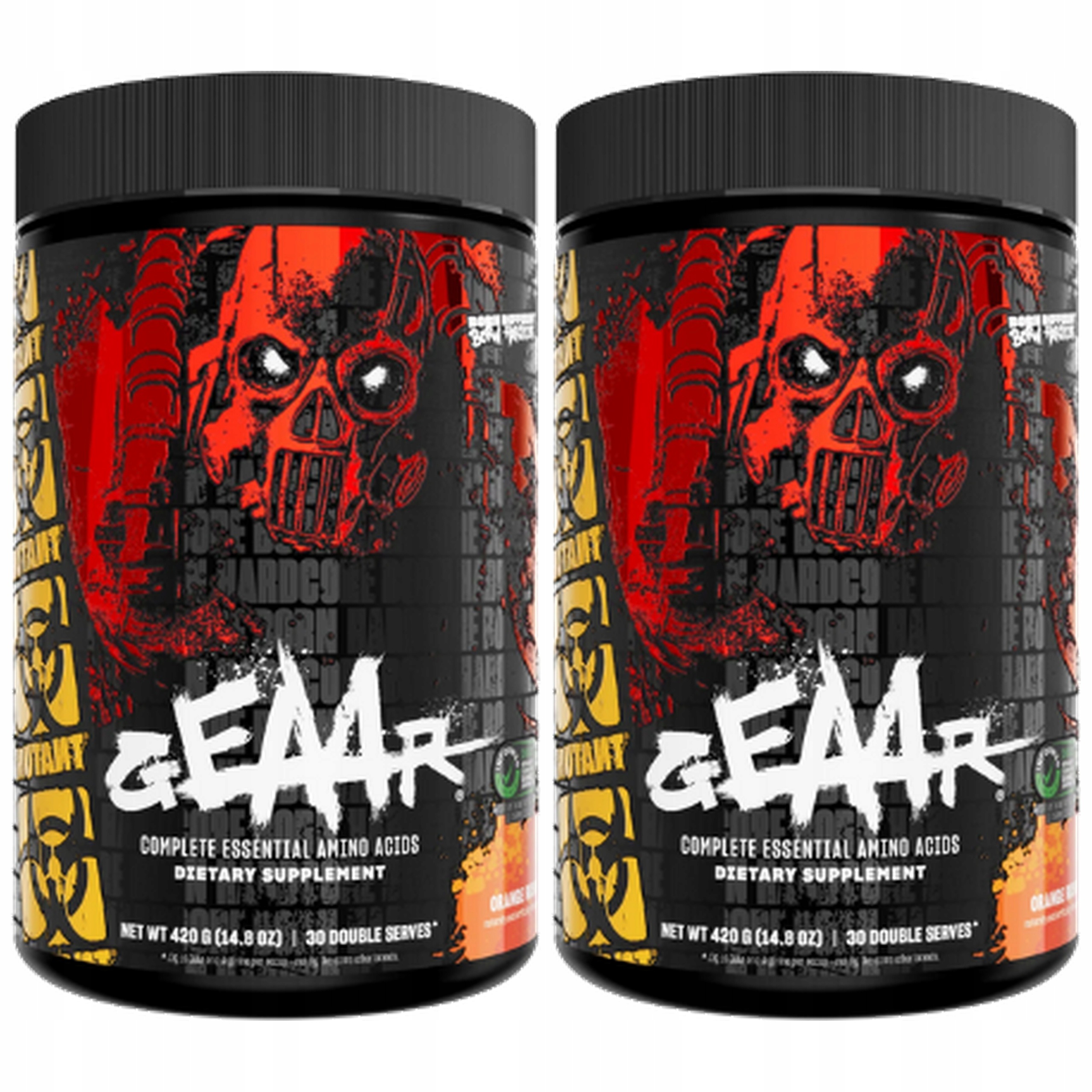 2 x Aminokyseliny Eaa Bcaa 9.4 g Regenerace Leucin Elektrolyty Mutant Geaar