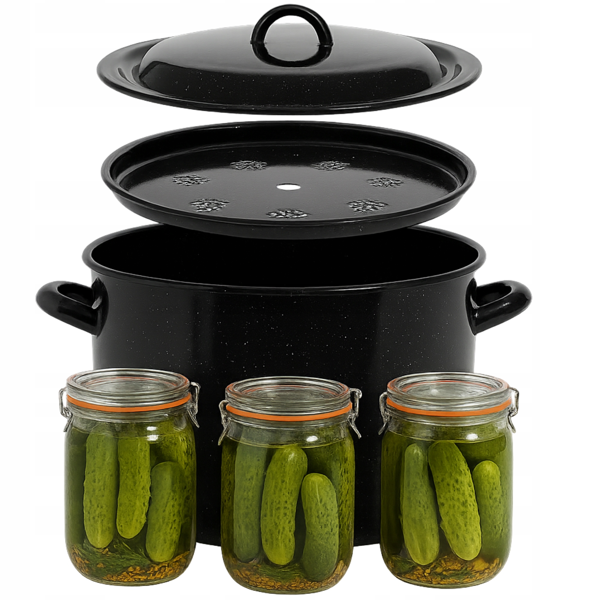 Powidlak emaliowany 15L garnek do pasteryzacji słoików wekowania 32cm