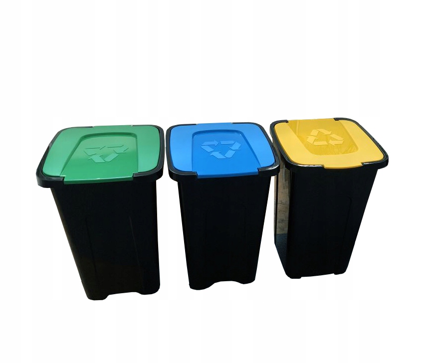 

Zestaw koszy do segregacji śmieci Sortix 3x50L