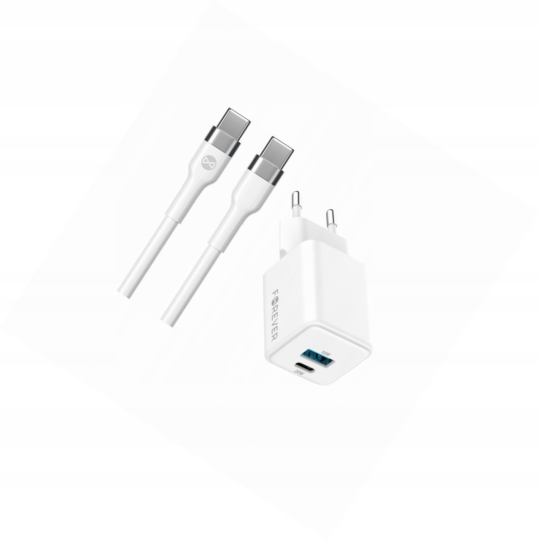 Szybka ładowarka GaN 20W 2 wejścia długim z kablem 2m do Oppo A16