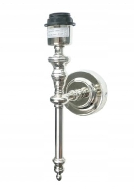 Elegantné strieborné kovové nástenné svietidlo Chrom 32 cm glamour hamptons