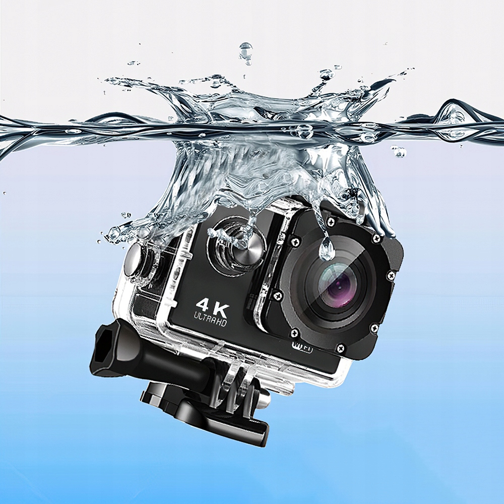 WODOODPORNA KAMERA SPORTOWA Z ZESTAWEM AKCESORIÓW Jakość zapisu HD