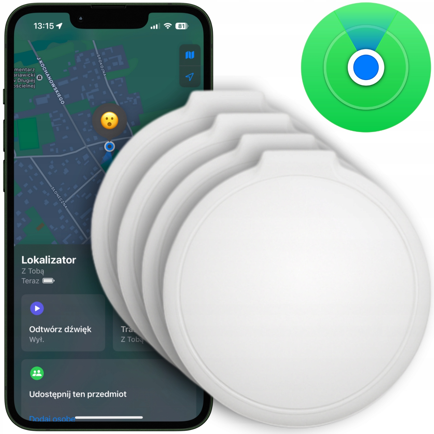 4x Lokalizator Do Kluczy Plecak Psa Kota Brelok Apple Find My Tag Bluetooth