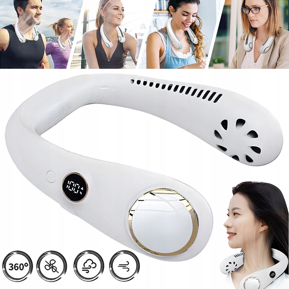 ŁADOWANE, OSOBISTY WENTYLATOR NA SZYJĘ, WISZĄCY WENTYLATOR NA SZYJĘ