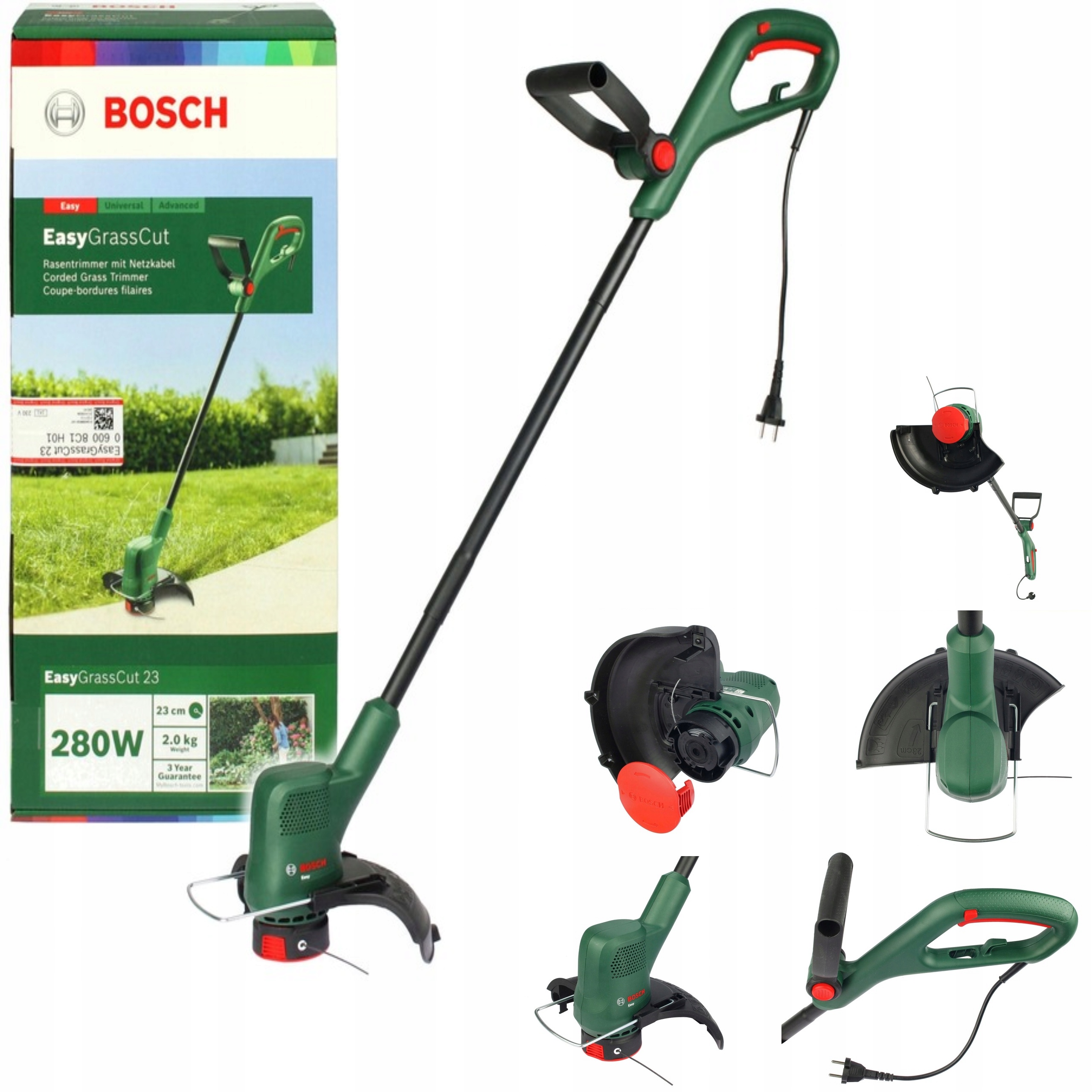 KOSA ELEKTRYCZNA BOSCH PODKASZARKA ŻYŁKOWA EASYGRASSCUT 23cm 280W 2kg