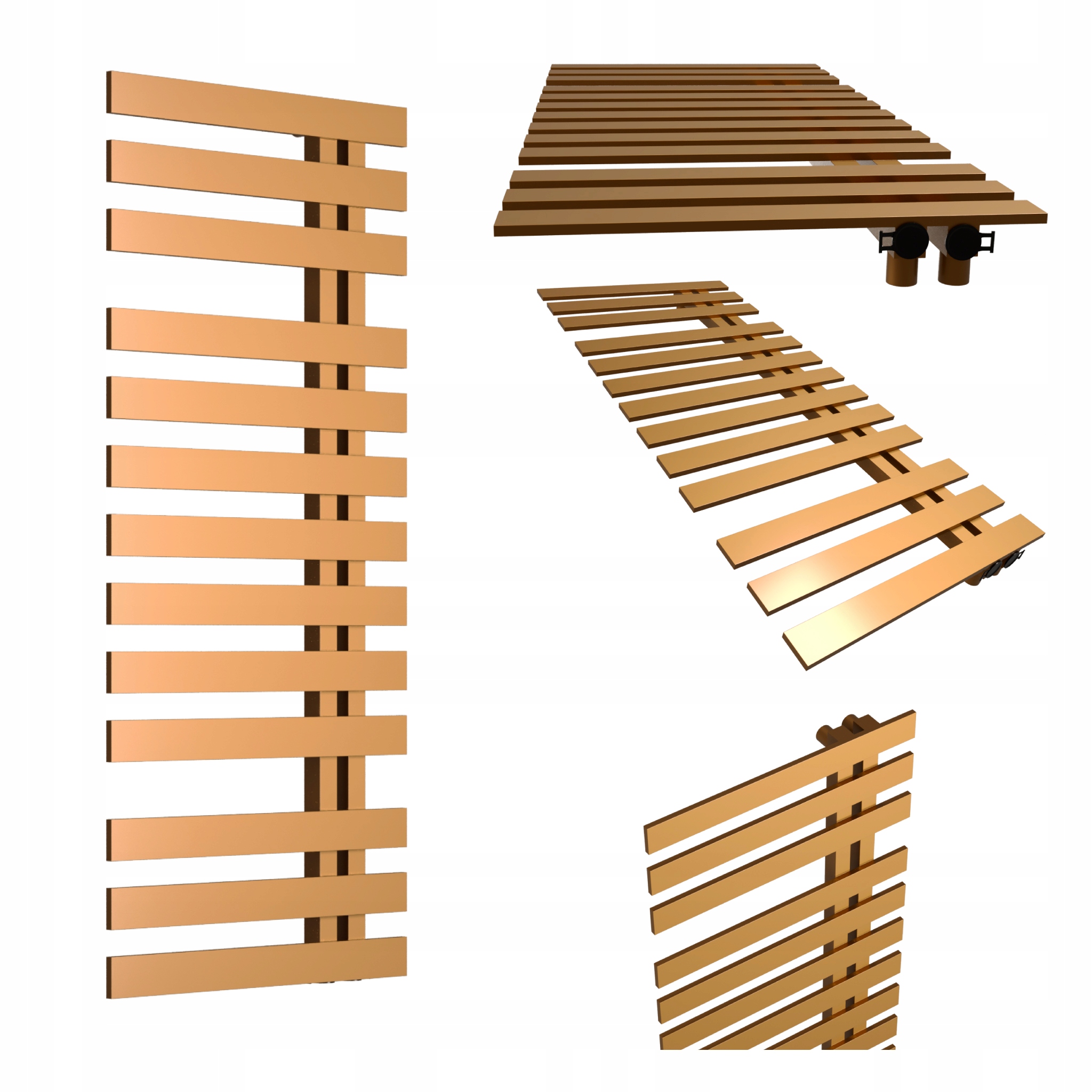 Dekorativní radiátor Fantom Pravý 720x500 Tmavý Antik